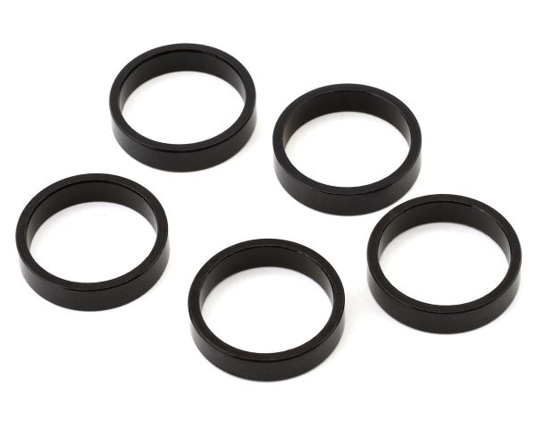 Wheels Manufacturing Aluminum Headset Spacer (Black) (1-1/8'') (7.5mm) (5 Pack)