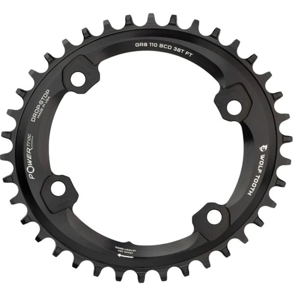Wolf Tooth Components 110 BCD Elliptical Asymmetric 4 Bolt Chainring Shimano GRX