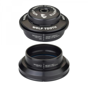 Wolf Tooth Components | Zs44/ec44 Geoshift Performance Angle Headset | Black | Zs44/ec44, Short