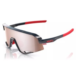 100% Aerocraft Sunglasses - HiPER Lens - Gloss Carbon Fibre / HiPer Crimson Silver Lens