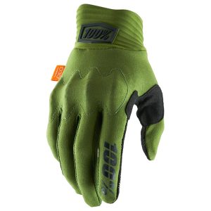 100% Cognito D30 Full Finger Gloves (Army Green/Black) (S)
