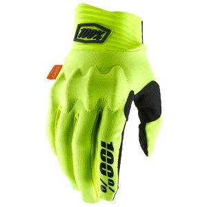 100% Cognito D30 Full Finger Gloves (Fluo Yellow/Black) (S)