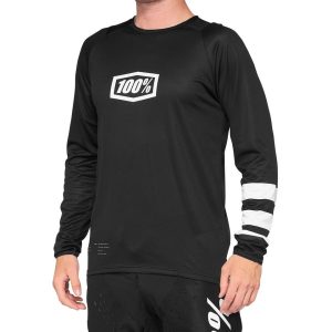 100% R-Core Jersey (Black/White) (L)