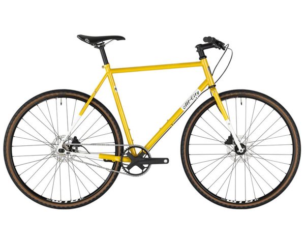 All-City Super Professional Flat Bar Single Speed Bike (Lemon Dab) (46cm)