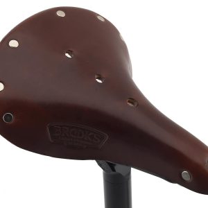 Brooks B17 Women's Saddle (Antique Brown) (Black Steel Rails) (177mm)