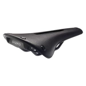 Brooks C15 Cambium Carved Saddle (Black) (Steel Rails) (140mm)