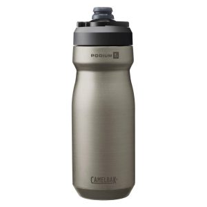 Camelbak Podium Titanium Water Bottle (Raw Titanium) (18oz)