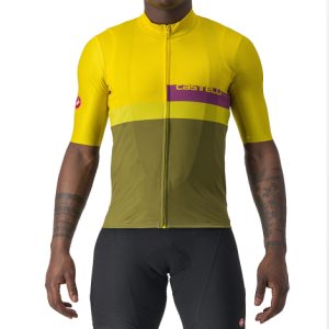 Castelli A Blocco Short Sleeve Cycling Jersey - SS23 - Passion Fruit / Amethist / Green Apple / Avocado Green / XLarge