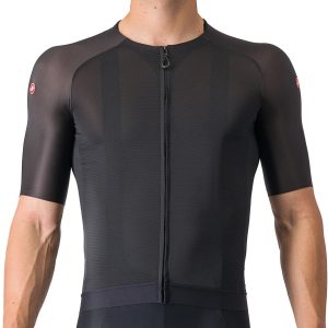 Castelli Aero Race 7.0 Short Sleeve Jersey (Light Black) (M)