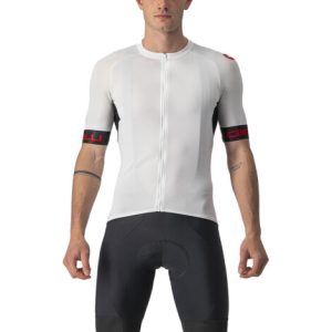 Castelli Entrata VI Short Sleeve Cycling Jersey - SS24 - Red / Bordeaux / Ivory / Small