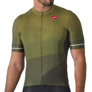 Castelli Orizzonte Short Sleeve Jersey (Deep Green/Sage/Silver Moon) (M)