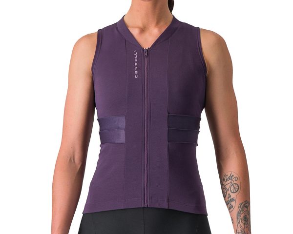 Castelli Women's Anima 4 Sleeveless Jersey (Night Shade/Purple Mist) (S)