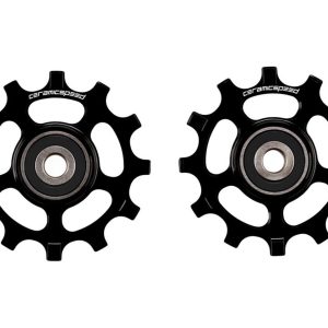 CeramicSpeed 12T Pulley Wheels (Black) (SRAM AXS Road) (Coated Ceramic Bearings)