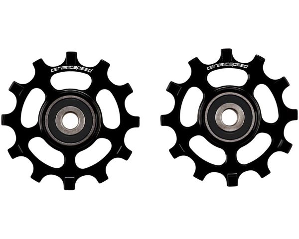 CeramicSpeed 12T Pulley Wheels (Black) (SRAM AXS Road) (Coated Ceramic Bearings)