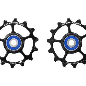 CeramicSpeed SRAM Eagle/AXS 12-speed Pulley Wheels (Black) (Stainless Steel)