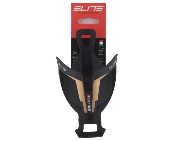 Elite Vico Carbon Water Bottle Cage (Matte Black/Gold)