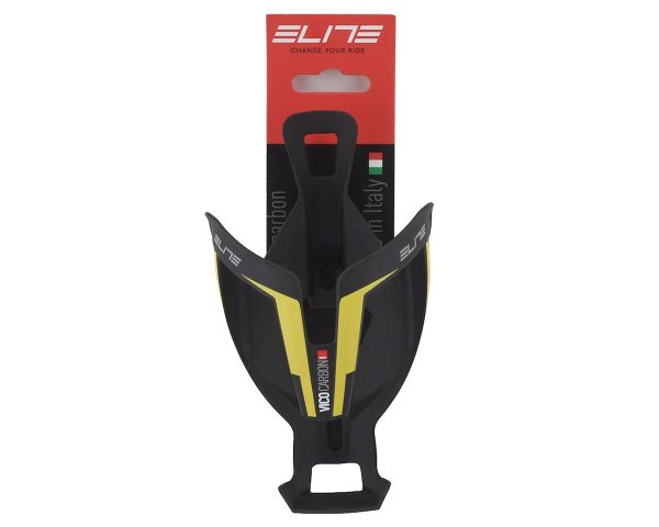 Elite Vico Carbon Water Bottle Cage (Matte Black/Yellow)