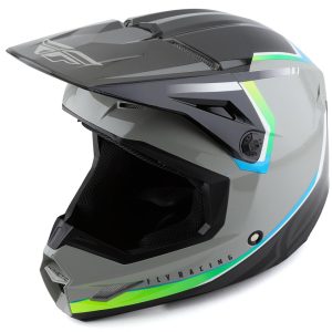 Fly Racing Kinetic Vision Full Face Helmet (Grey/Black) (2XL)