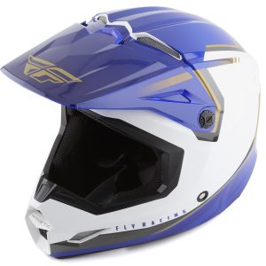 Fly Racing Kinetic Vision Full Face Helmet (White/Blue) (2XL)