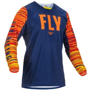 Fly Racing Kinetic Wave Jersey (Navy/Orange) (S)