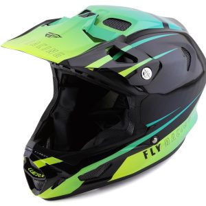 Fly Racing Werx-R Carbon Full Face Helmet (Hi-Viz/Teal/Carbon) (XL)