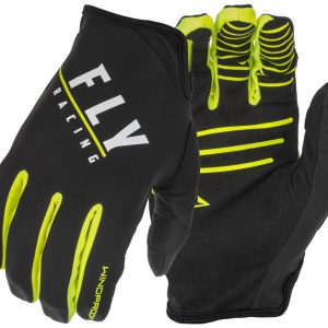 Fly Racing Windproof Gloves (Black/Hi-Vis) (S)