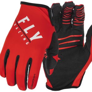 Fly Racing Windproof Gloves (Black/Red) (2XL)