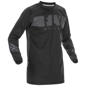 Fly Racing Windproof Jersey (Black/Grey) (2XL)