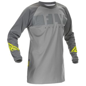 Fly Racing Windproof Jersey (Grey/Hi Vis) (2XL)