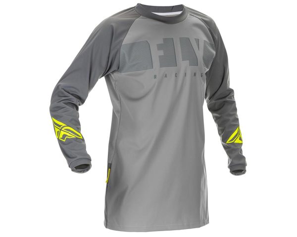 Fly Racing Windproof Jersey (Grey/Hi Vis) (2XL)