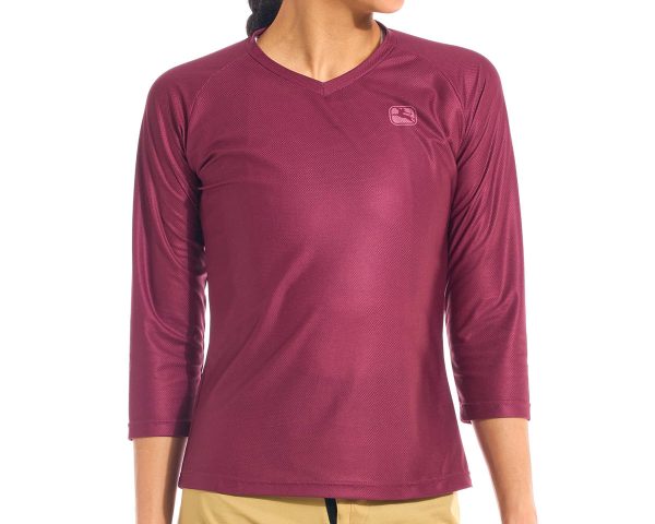 Giordana Women's MTB 3/4 Sleeve Jersey (Solid Sangria) (S)