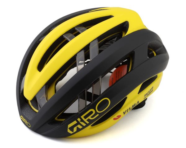 Giro Aries Spherical MIPS Road Helmet (Matte Black/Matte Yellow) (L) (Visma Team)