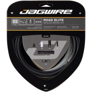 Jagwire Road Elite Sealed Brake Cable Kit (Black) (1.5mm) (850/1650mm) (w/ Housing)