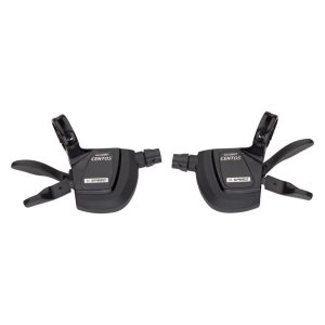 Microshift Centos Road Flat Bar Trigger Shifters (Black) (Pair) (2 x 11 Speed) (Shimano Compatible)