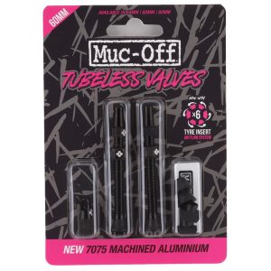 Muc-Off V2 Tubeless Presta Valves (Black) (Pair) (60mm)