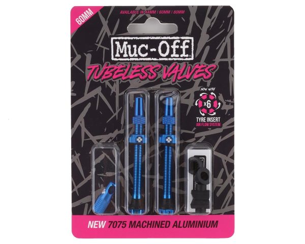 Muc-Off V2 Tubeless Presta Valves (Blue) (Pair) (60mm)