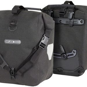 Ortlieb Front-Roller High Visibility Panniers (Black) (25L) (Pair) (AKA Sport-Roller)