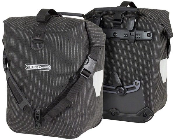 Ortlieb Front-Roller High Visibility Panniers (Black) (25L) (Pair) (AKA Sport-Roller)