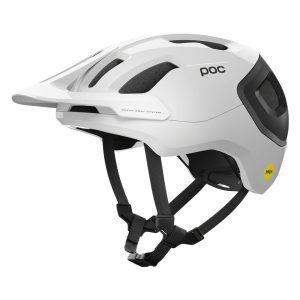 POC Axion Race MIPS Helmet (White/Matte Black) (L)