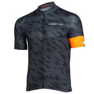 Performance Men's Fondo Cycling Jersey (Grey/Black/Orange) (Relaxed Fit) (3XL)