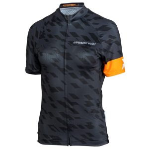 Performance Women's Fondo Cycling Jersey (Grey/Black/Orange) (Relaxed Fit) (M)