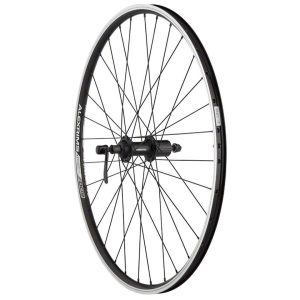 Quality Wheels Value Rim Brake Rear Wheel (Black) (Shimano HG) (QR x 135mm) (26")