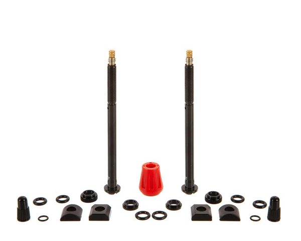 Quarq Tyrewiz 2.0 Tubeless Valve Stem Pack (Black) (Pair) (Length F)