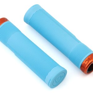 Race Face Chester Lock-On Grips (Light Blue/Orange) (34mm)