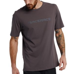 Race Face Commit Short Sleeve Tech Top (Charcoal) (L)