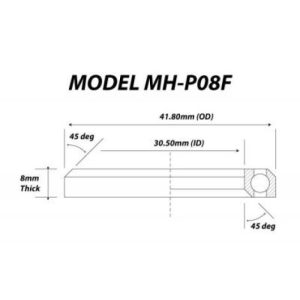 Replacement Headset Bearings - Pair / 41.8mm x 30.5mm x 8mm (45/45 Degree)