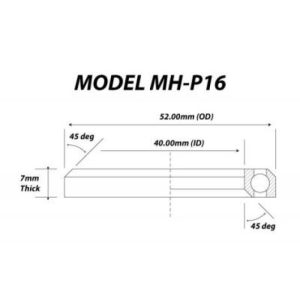 Replacement Headset Bearings - Single / 52mm x 40mm x 7mm (45/45 Degree)