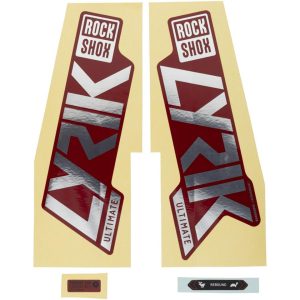 RockShox Fork Decal Kit (Gloss Polar Foil/Red) (Lyrik Ultimate) (27.5"/29")