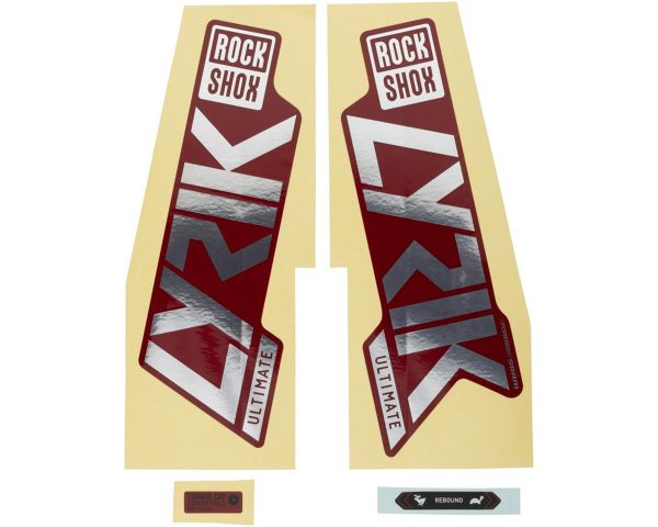 RockShox Fork Decal Kit (Gloss Polar Foil/Red) (Lyrik Ultimate) (27.5"/29")