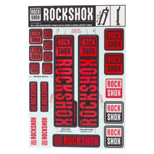 RockShox Fork Decal Kit (Red) (For RS-1 and forks with 30/32mm Upper Tubes)